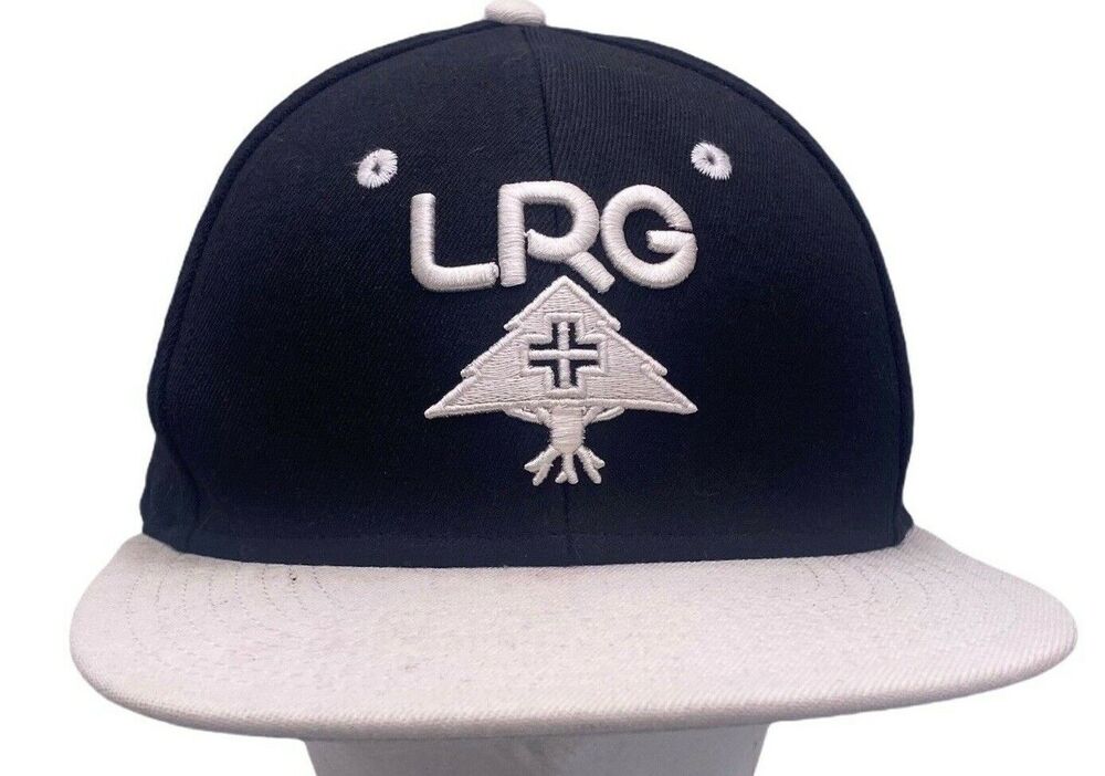 LRG Lifted Research Group Hat Black Grey Tree Logo True Heads Snapback Cap Y2K